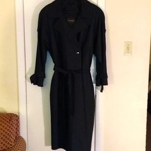 British Mist women's vintage black trench coat